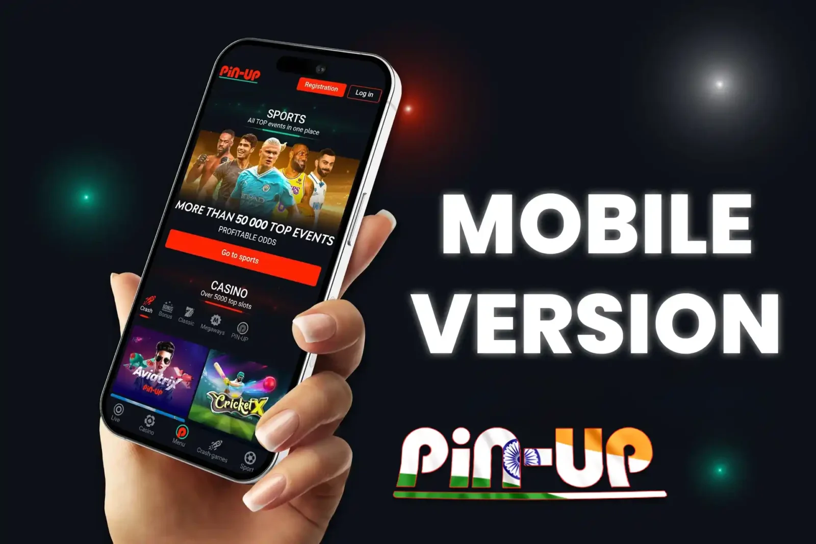 Multifunctional mobile version of the casino