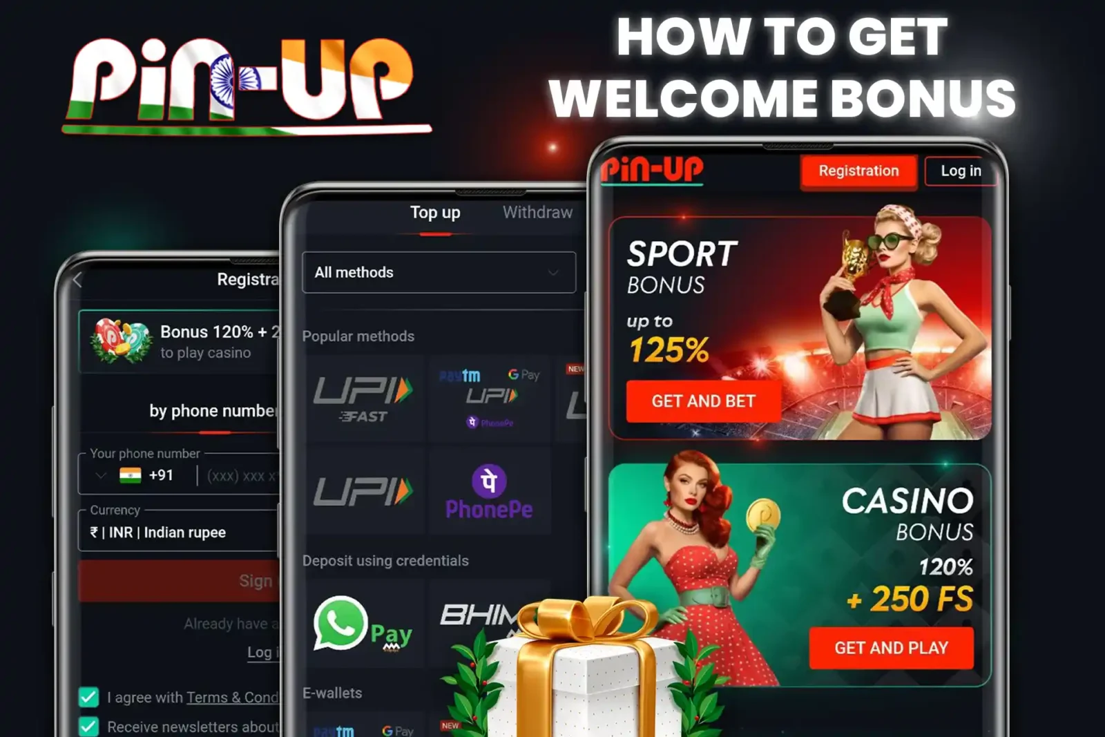 Register on the site, make a deposit and get your welcome bonus