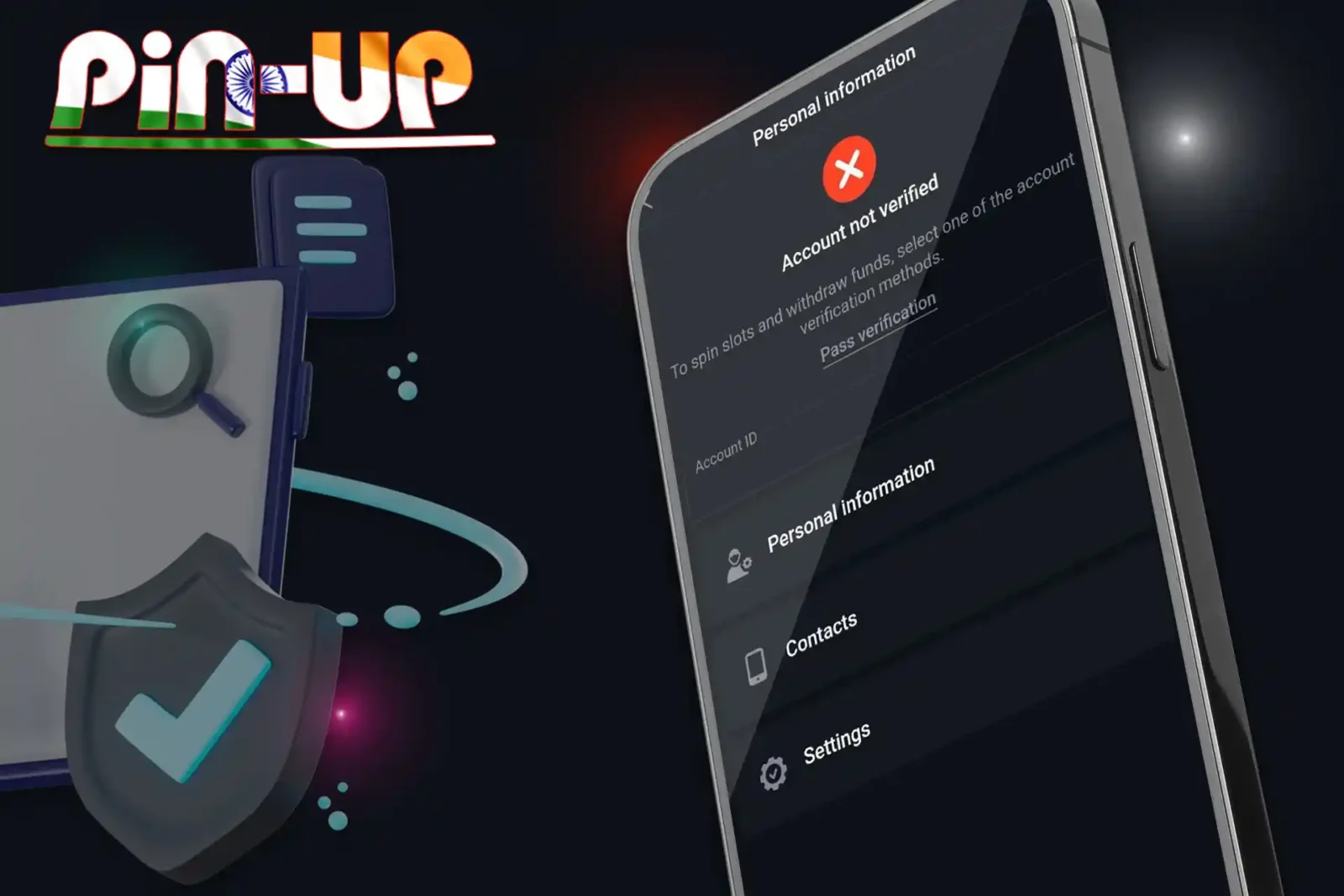 Go through a simple verification process at the casino