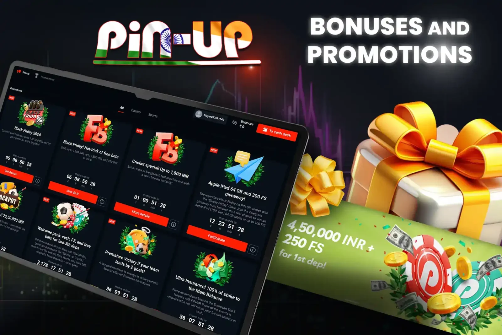 Get lots of bonuses at Pin-Up Casino