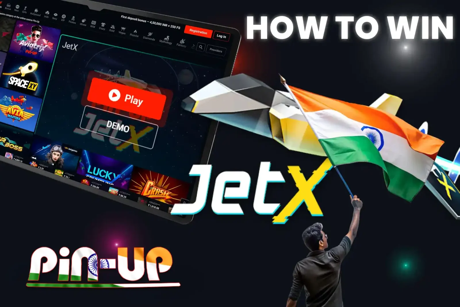 How to win and demo mode in the game JetX