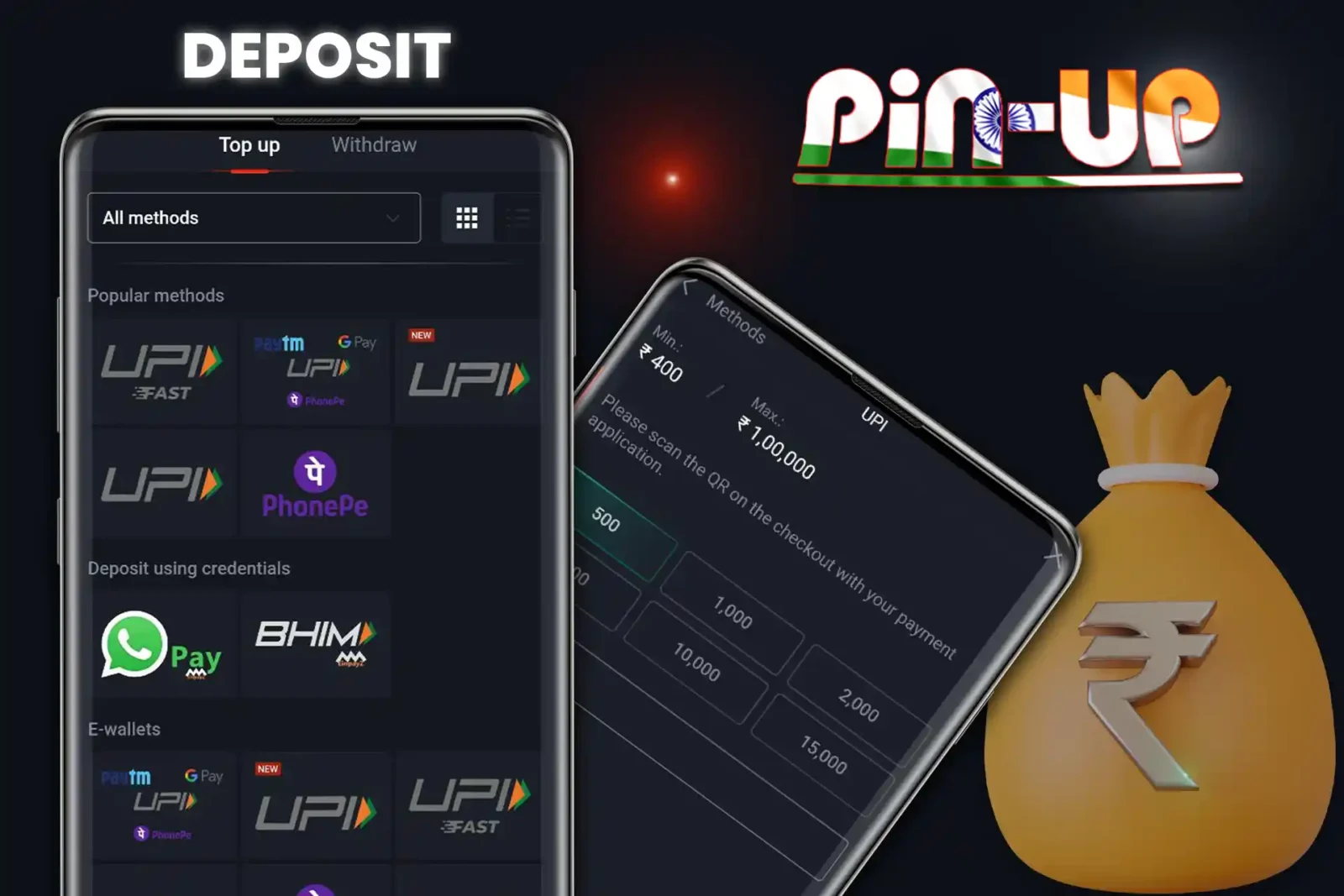 Make your first deposit at Pin-Up