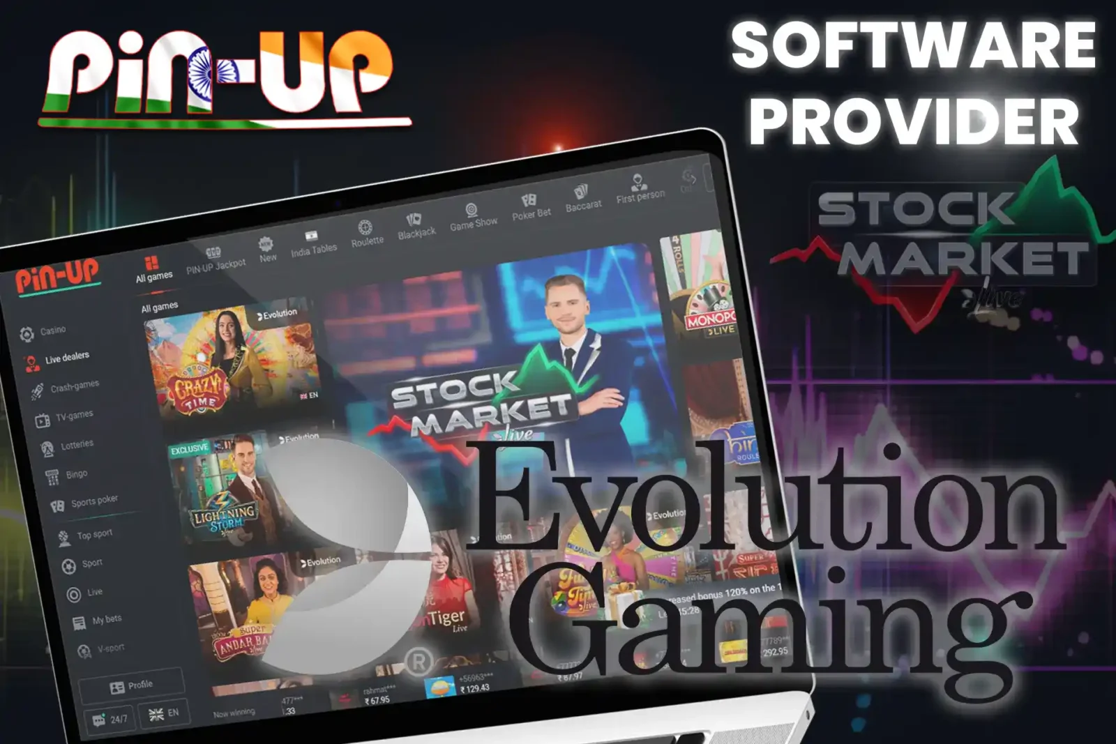 Top game provider Evolution Gaming and creator of Stock Market